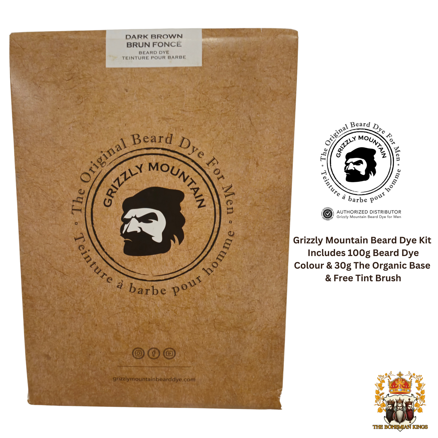 Grizzly Mountain Beard Dye - Dark Brown