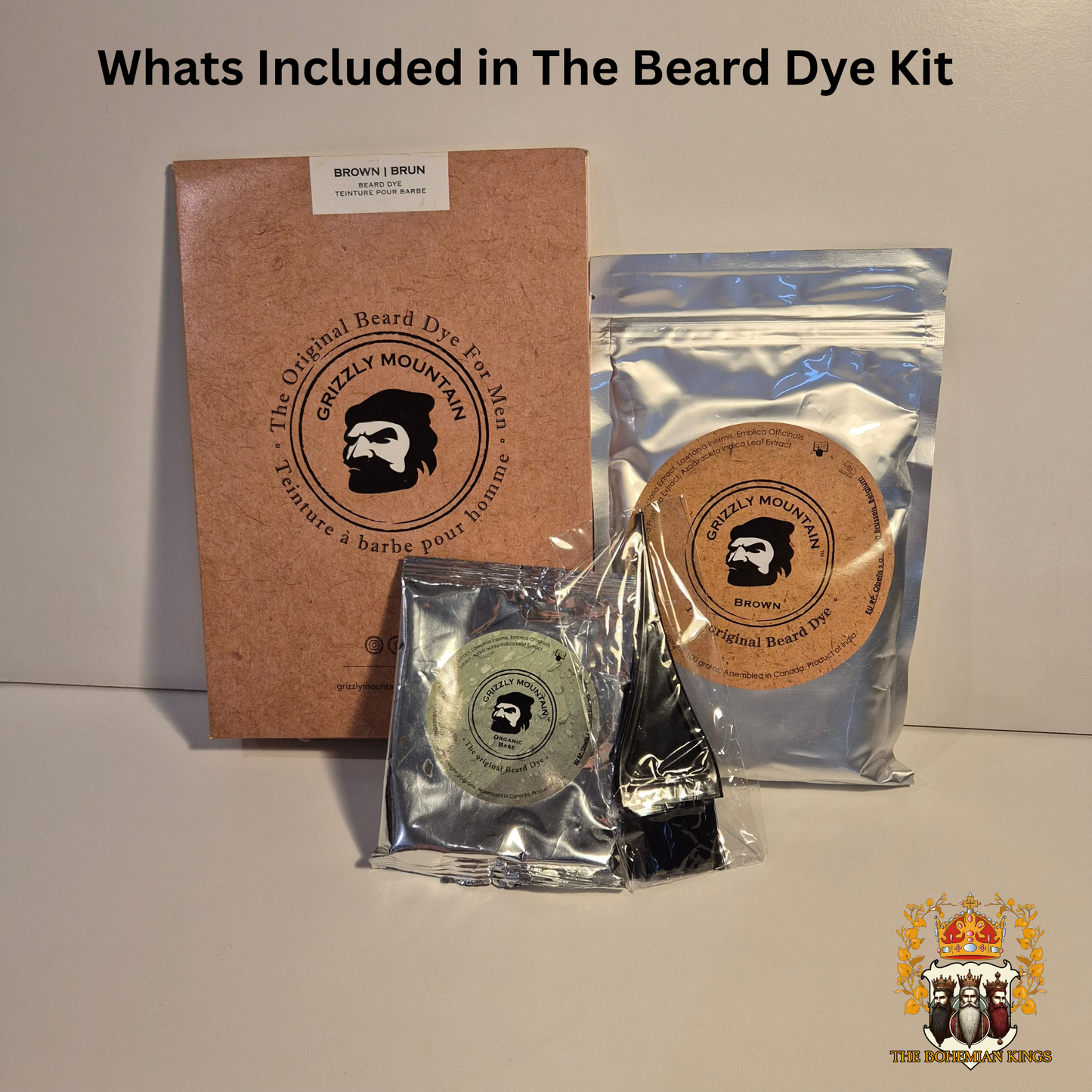 Grizzly Mountain Beard Dye - Dark Brown Kit